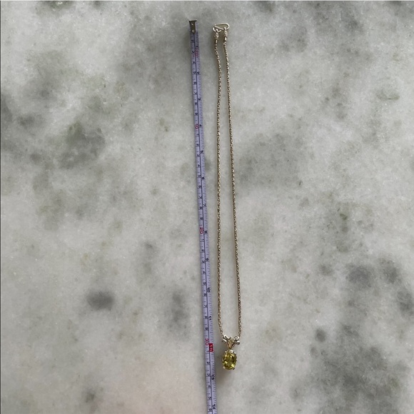 Judith Ripka Limone/Citrine 925 Sterling Silver + Gold Overlay Pendant Necklace - Picture 12 of 13